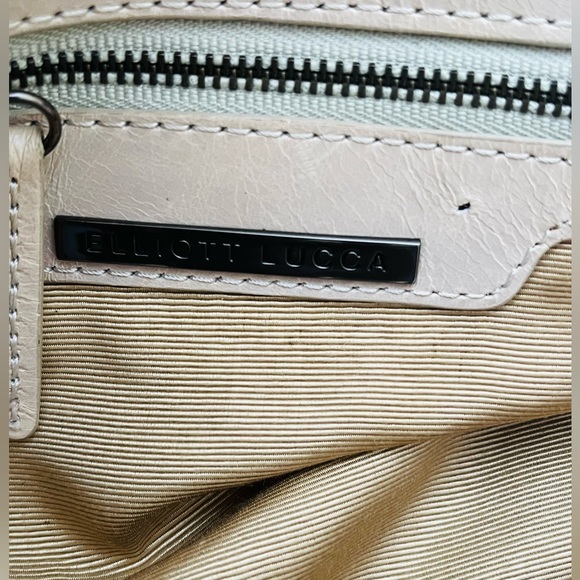 Elliott Lucca Cream Leather Tote